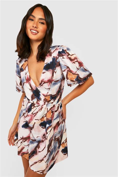 Floral Puff Sleeve Smock Dress Boohoo Uk