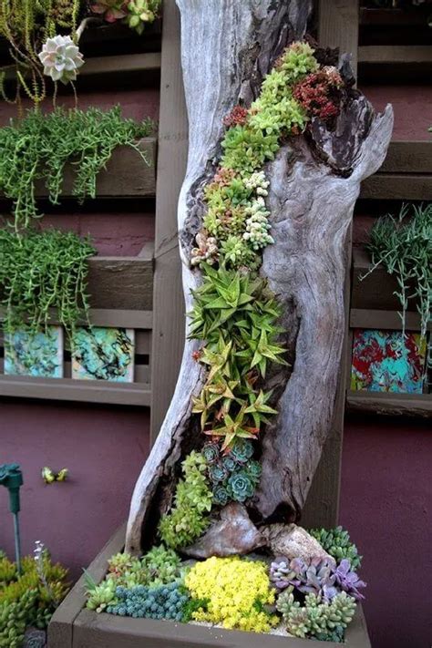 Garden Decoration Ideas By Using Branches And Logs