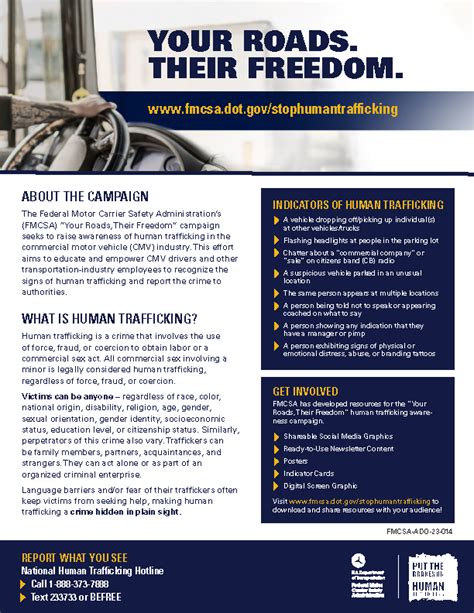 FMCSA Your Roads Their Freedom Factsheet FMCSA