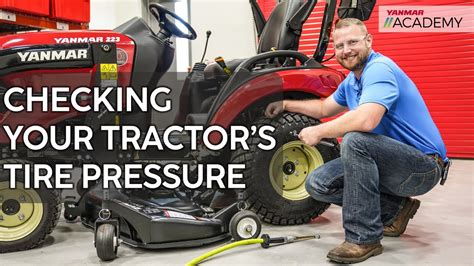 Checking Your Yanmar Tractor S Tire Pressure YouTube