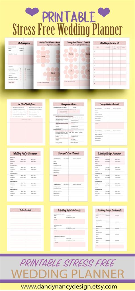 Free Printable Wedding Planner Worksheets