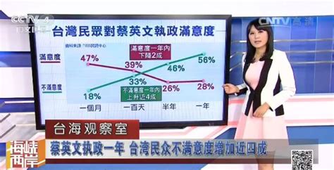 蔡英文执政周年声望坠崖式下滑 不满意度增加近四成新闻频道央视网