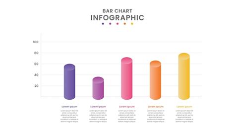 Premium Vector 3d Cylinder Bar Chart Infographic Template Design