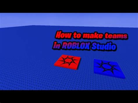 How To Make Teams In Roblox Studio Youtube