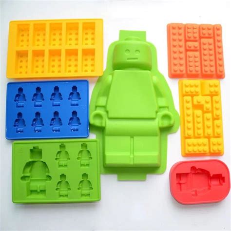 7 Molds A Set Lego Man Lego Brick Silicone Mold Set Cake Topping