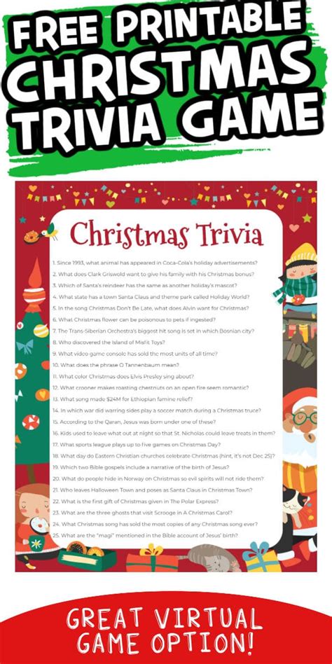 Printable Christmas Trivia Questions Printable Templates