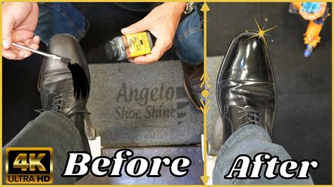 Making OLD And DULL Shoes SHINE Angelo Shoe Shine ASMR YouTube