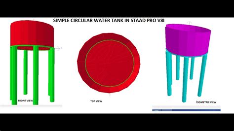 Staad Pro Circular Water Tank Design Analysis Easy Method Youtube