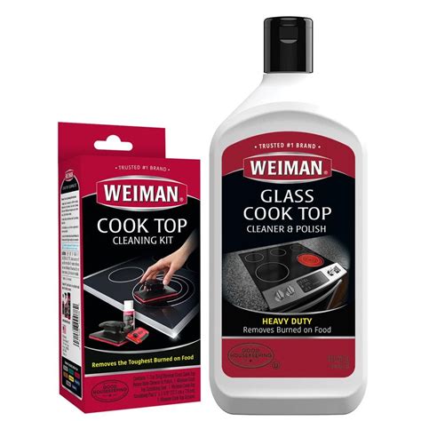 Weiman 2 Oz Glass Cook Top Cleaning Kit And 20 Oz Glass Cook Top Cleaner And Polish 98a The