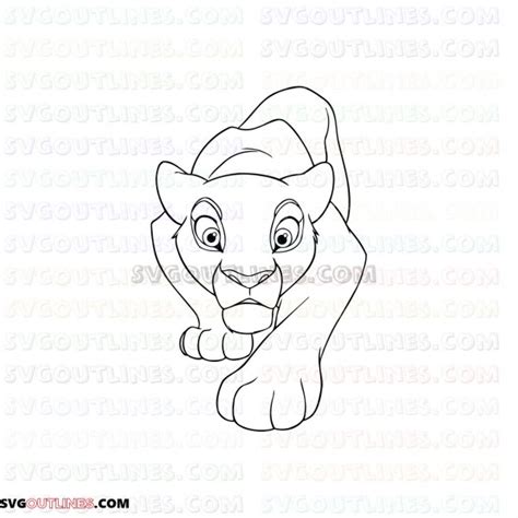 Nala The Lion King Outline Svg Dxf Eps Pdf Png