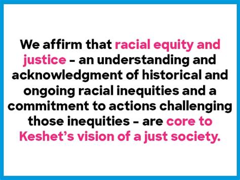 Racial Justice Commitment Keshet