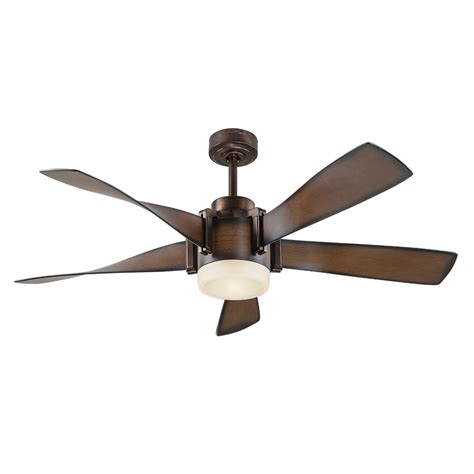 5 Blade Ceiling Fan With Led Light Shelly Lighting