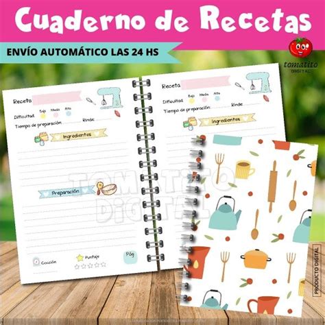 Mis Recetas Cuaderno Recetas Recetario De Cocina