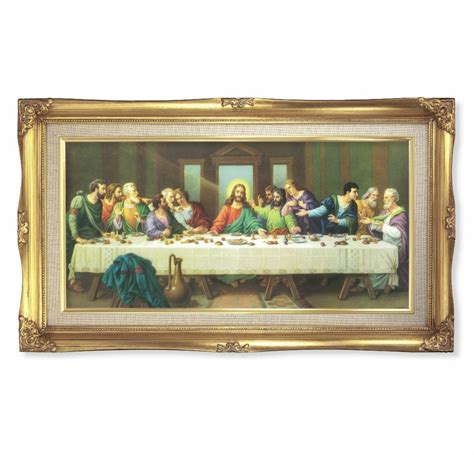 Last Supper Gold Leaf Framed Art Buy Religious Catholic Store