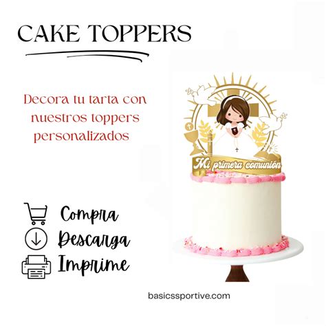 Cake topper digital Mi primera comunión Basics Sportive