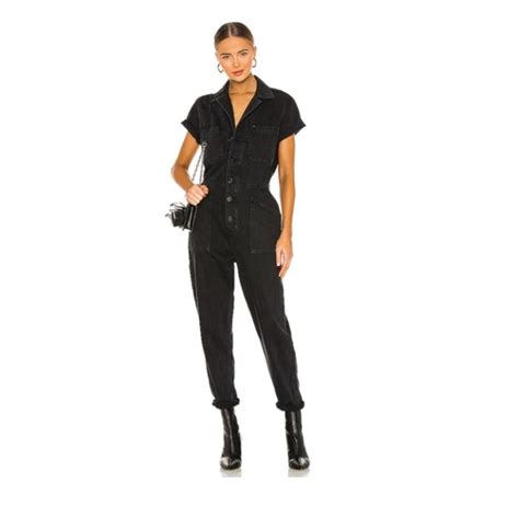 Pistola Pants And Jumpsuits Nwt Pistola Black Denim Grover Jumpsuit