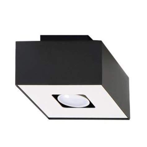 Lampa Kostka Sufitowa Plafon Czarny Ledowy Mono 13140080200