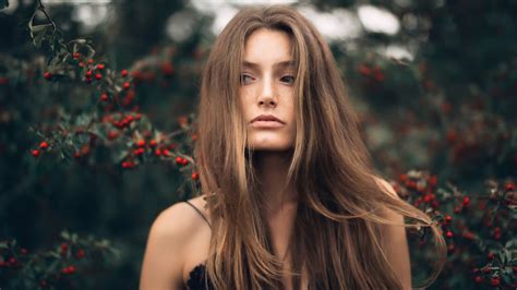 Depth Of Field Women Outdoors Nature Women Model Redhead Looking