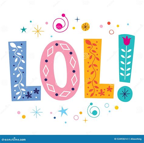 Lol Laughing Out Loud Decorative Lettering Text Stock Vector Image