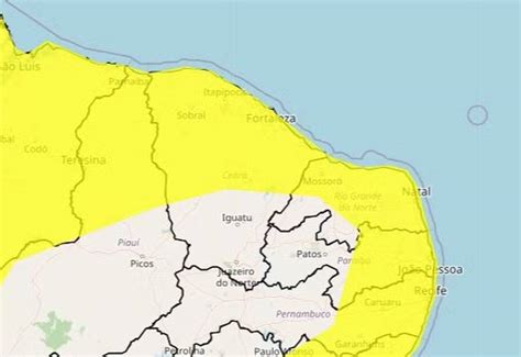 Inmet Renova Alerta De Chuvas Intensas Para Natal E Mais Cidades Do