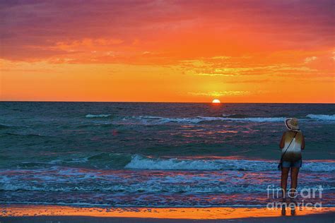 1 Sunset Over The Gulf Of Mexico On Indian Rocks Beach Photograph By Norm Lane Fine Art America