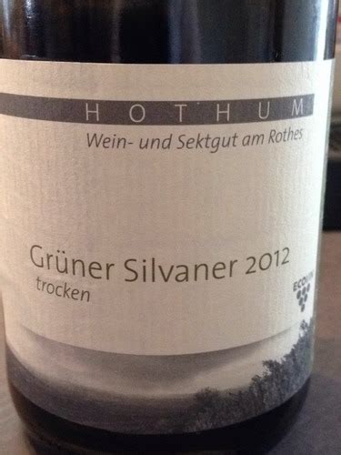 Hothum Grüner Silvaner Trocken Vivino US