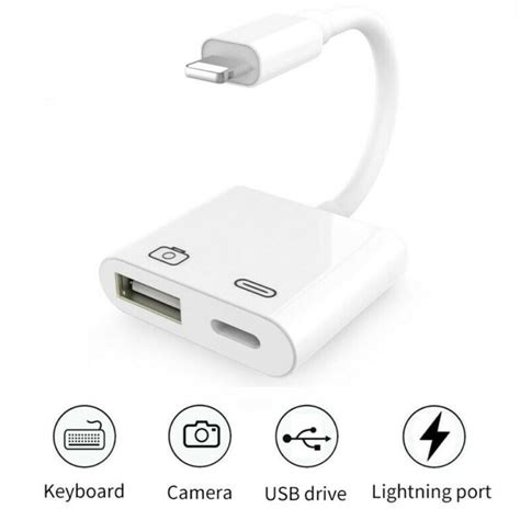 Lightning Usb Camera Adapterapple Certified Usb Female Otg Reader Connector Charging Port Phone