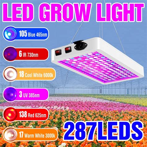 Luz LED de cultivo hidropónico para plantas de espectro completo de