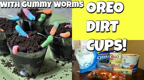 How To Make Oreo Dirt Cups With Gummy Worms Sillysky Youtube