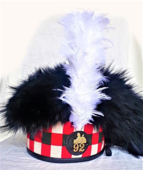 92nd Gordon Highlanders 1815 Feather Bonnet Hat Etsy Uk