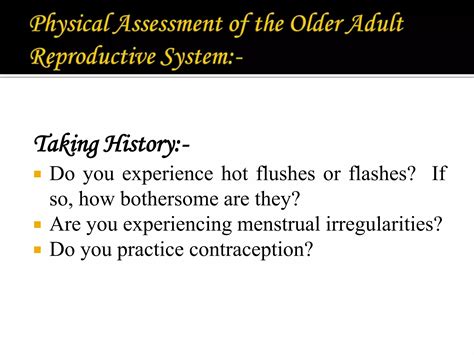 Ppt On Assessmaent Of Female Reproductive System Ppt