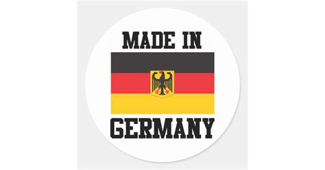 Made In Germany Classic Round Sticker | Zazzle