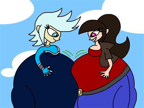 Charlotte And Grace Belly Bumping By Richsquid1996 On Deviantart