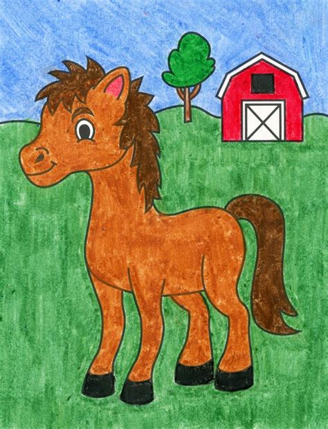 Easy How To Draw A Horse Head Tutorial And Horse Head Coloring Page