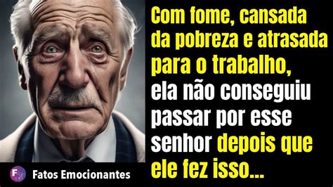 fome cansada da pobreza e atrasada pro trabalho não pôde passar