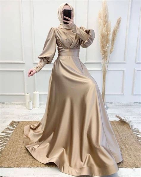 Simple Hijab Dresses Elegant Silk Dresses Silk Dress Long Simple