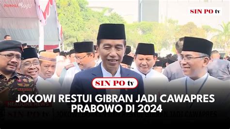 Jokowi Restui Gibran Jadi Cawapres Prabowo Di 2024