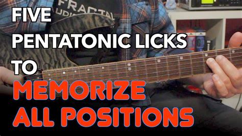 5 Pentatonic Licks That Help Learn Pentatonic Positions Youtube