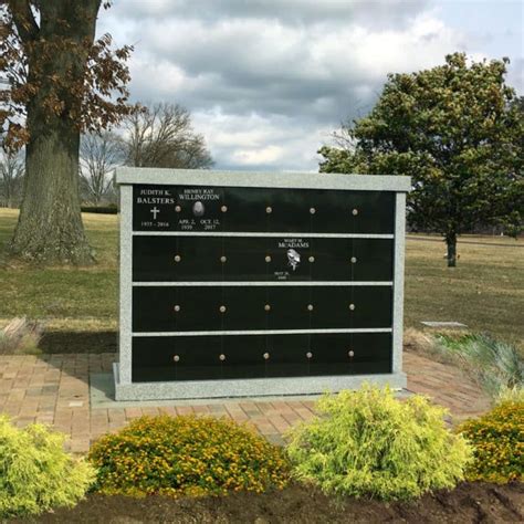 Niche Grey Granite Columbarium With Black Granite Niche Doors Col