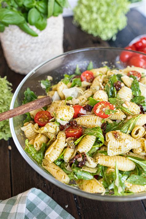 Mediterraner Nudelsalat Mit Pesto Ohne Ged Ns Zimtliebe Schnelle