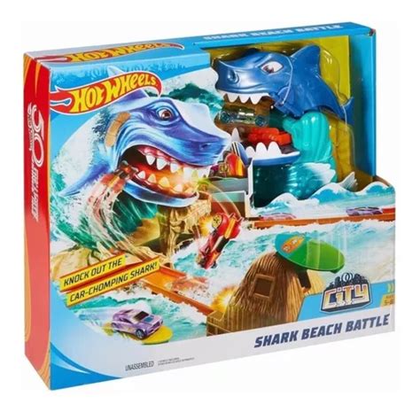 Pista De Autos Hot Wheels Tibur N Batalla En La Playa Env O Gratis