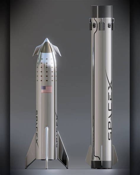 SpaceX Starhopper, Starship and Super Heavy model comparison by Kimi Talvitie | Spacex, Spacex ...