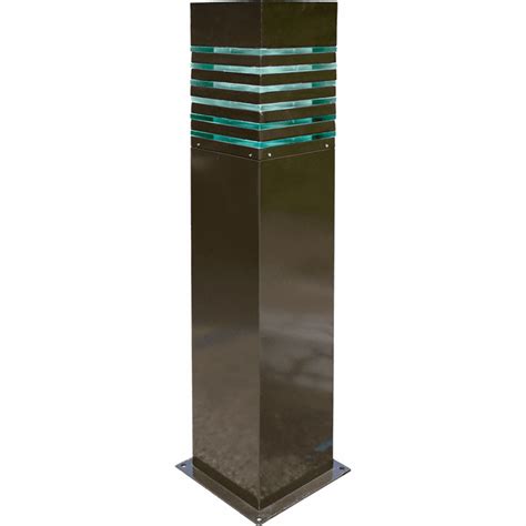 Dabmar D170 Led112 Bz Contemporary Line Voltage Bronze Led Outdoor Powder Coated Bollard Pathway