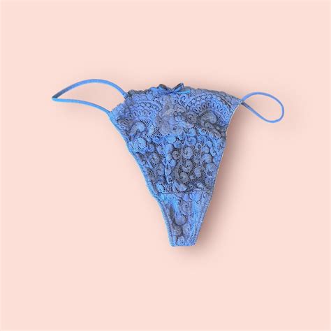 Vintage Victoria Secret V String💙 The Cutest Lace Depop