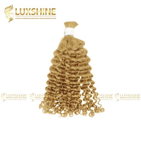 Loose Curly White Blonde Bulk Hair Luxshine Hair