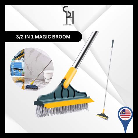 Hebat👍3 2 In 1 Brush Magic Brush Broom Toilet Floor Brush Berus Cuci