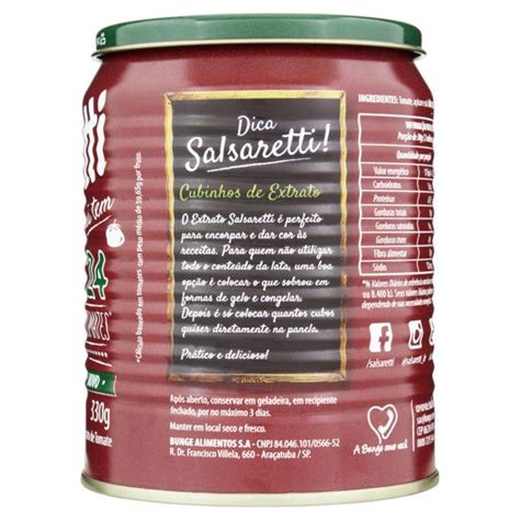 Extrato De Tomate Salsaretti 330g Concentrado Lata Shimodinha