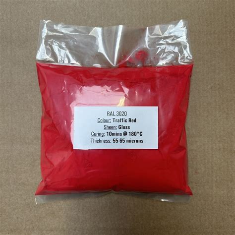 1kg Ral 3020 Traffic Red Polyester Gloss Powder Coating Car Wheels