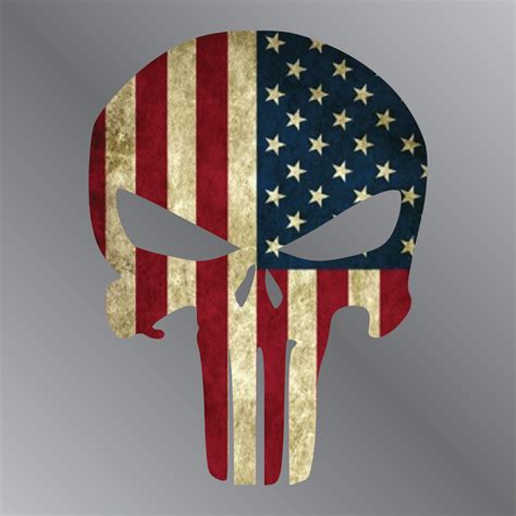 Punisher American Flag Decal American Flag Decal Punisher And