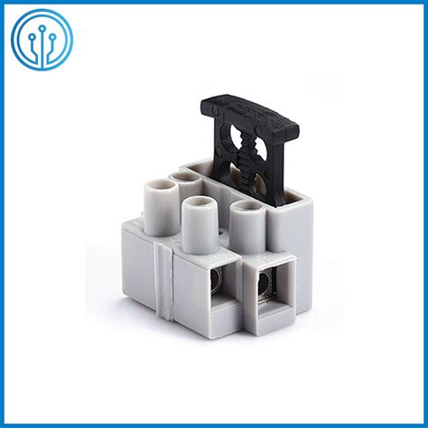 UL94 V2 Rated Polyamide 66 M3 Screw 2 Pole Fuse Block Terminals FT06 2